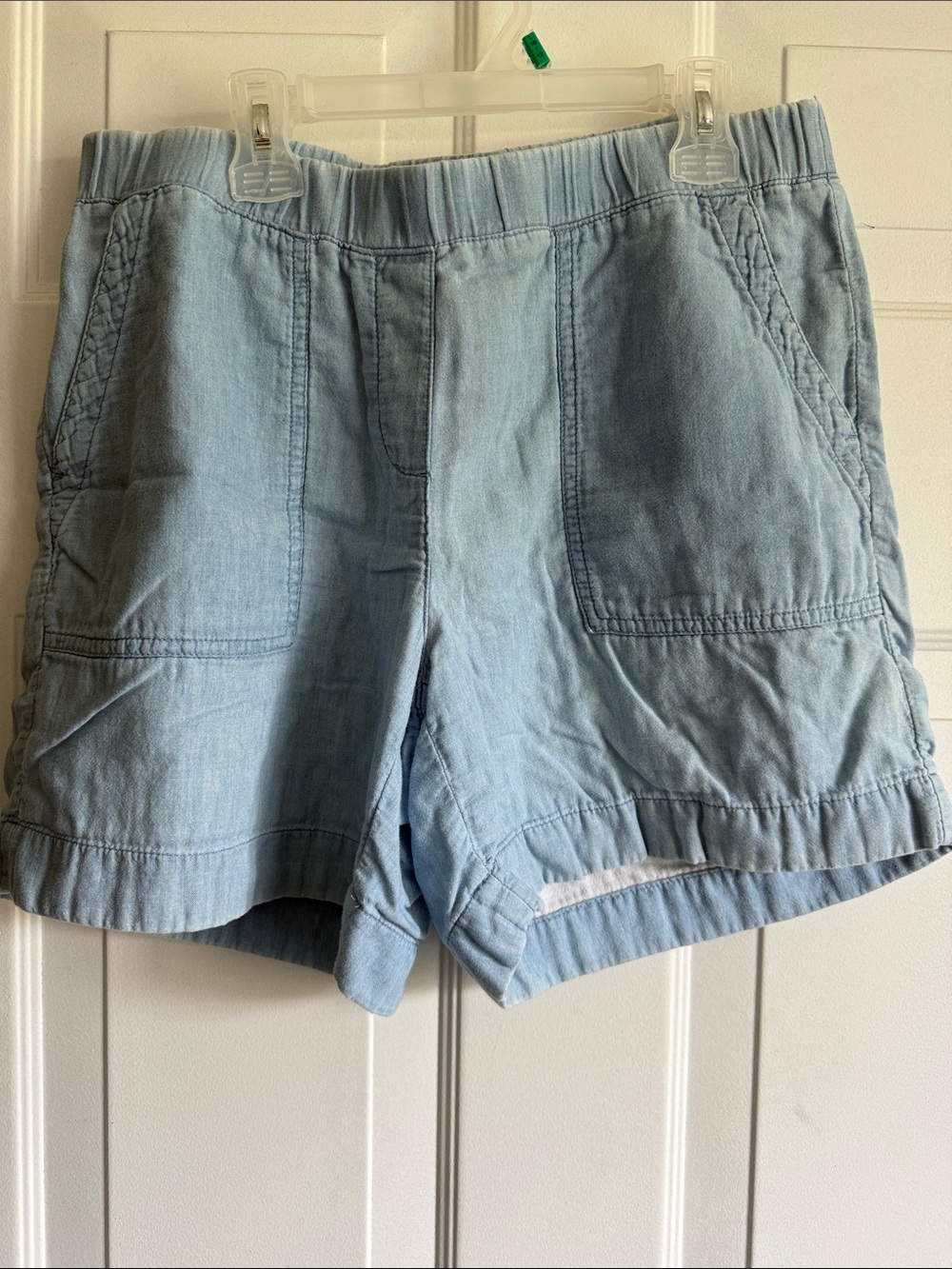 J. Jill Light Blue Denim Elastic-Waist Shorts